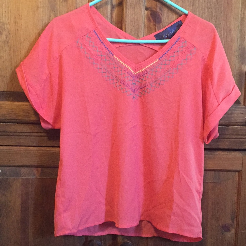 Francesca’s Blue Rain Brand Blouse